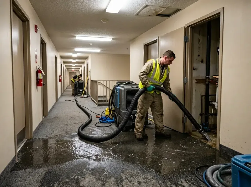 multi-unit-apartment-hallway-f-005 — frequently asked questions, Emergency Burst Pipe Water Extraction & Removal in Bellview…